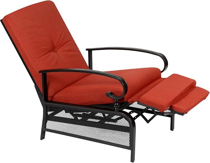 Incbruce Outdoor Lounge Chair Patio Furniture Adjustable Recliner - Image 4