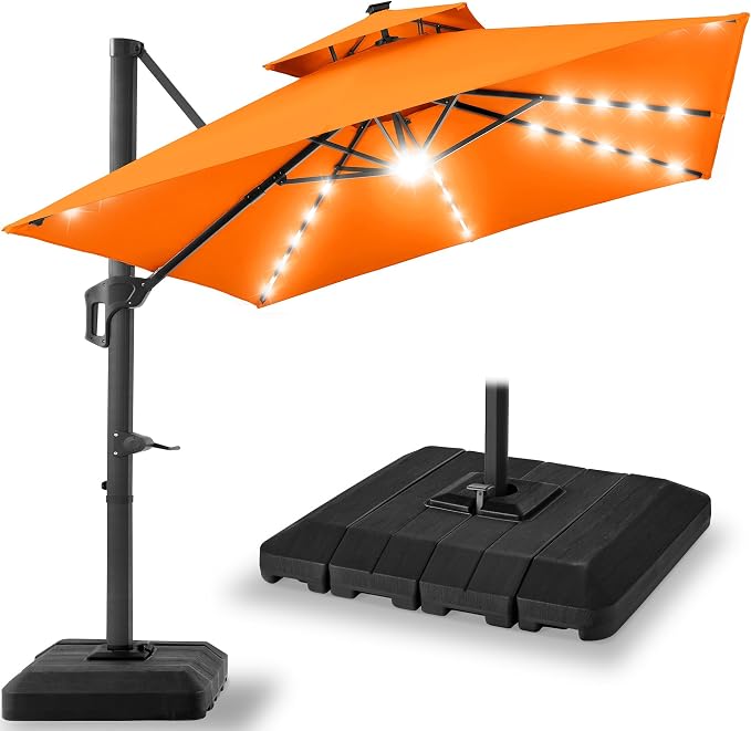 Best Choice Products 10x10ft Cantilever Patio Umbrella w/Base Included by Unknown