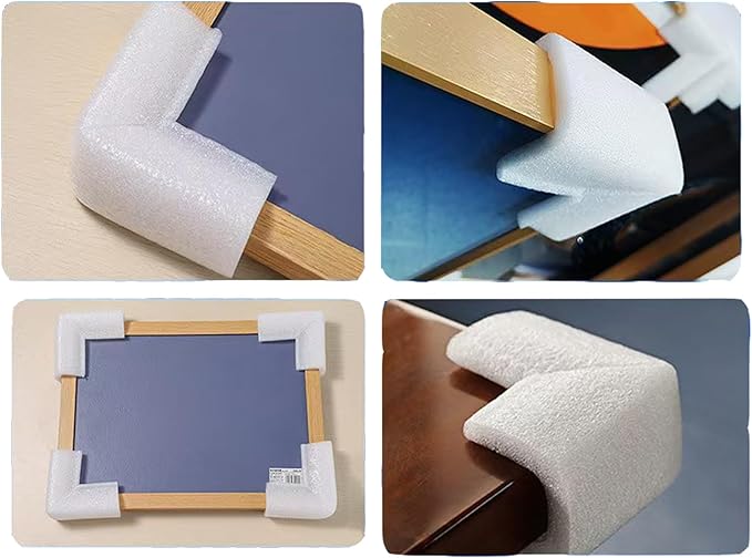 12PACK Foam Corner Protectors,Protectors for Shipping Moving Packaging, Protection Cushioning Foam Sets Furniture Corner and Edge Safety Bumpers for Photo Mirror TV Frame Edge