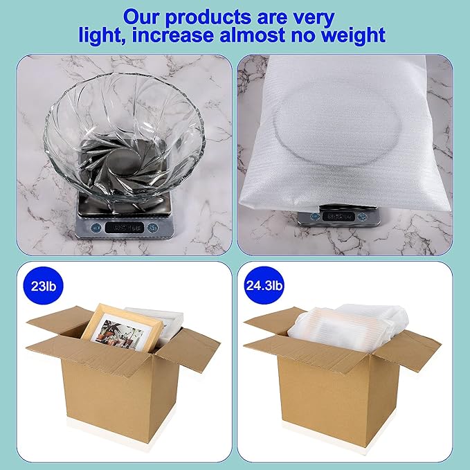 14"X 14"Foam Pouches, Cushion Foam Pouch for Moving and Storing, Convenient to Use, Making Packaging and Transportation Easier,Best Packaging Material (14"X 14"Foam Pouches)
