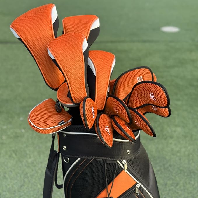 Andux Golf Hybrid Club Head Covers with Dial No. Tag Pack of 3 (All The Same Size)
