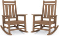 Oversized Outdoor Rocking Chair Set of 2, HDPE Patio Rockers by KINGYES