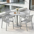 JPBSTO Patio Dining Chairs Set of 4, All-Weather Outdoor and Indoor Stackable by JPBSTO