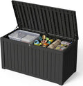 Outdoor Storage Box, 180 Gallon Waterproof Deck Box, Piston-Lift Tall Standing by GraceYourYard