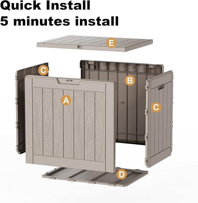 35 Gallon Outdoor Storage Box, Lockable Waterproof Deck Box - Image 5