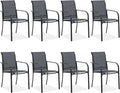 Outdoor Chairs Set of 8, Stackable Patio Dining Chairs by Offeroutdoorsolutions