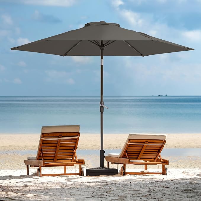 JEAREY 7.5 ft Outdoor Patio Umbrella, Table Umbrella, Tilt & Crank lift - Image 7