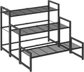 3-Tier Stair Style Metal Plant Stand, Stackable Plant Shelf | 3-tier stair style by Garden4you