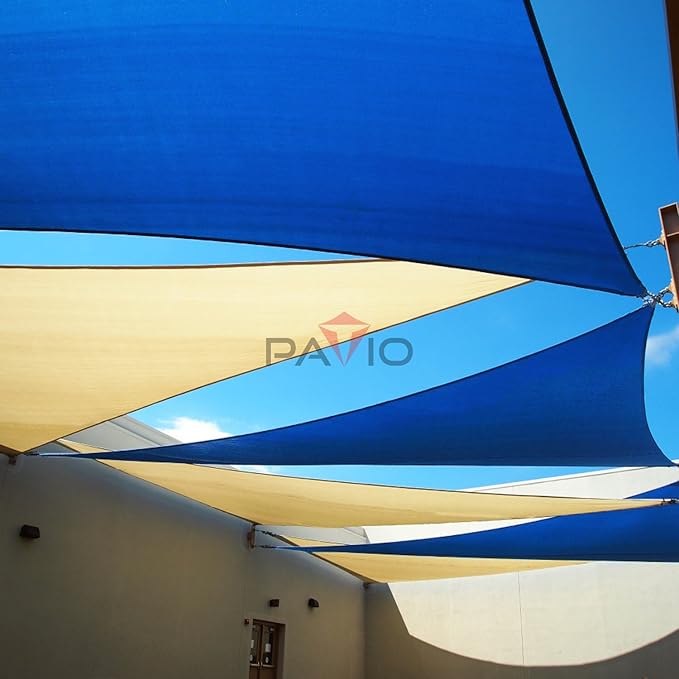 Patio Paradise 6' x 6' x 6' Sun Shade Sail Triangle Canopy Shade Cloth Fabric - Image 6