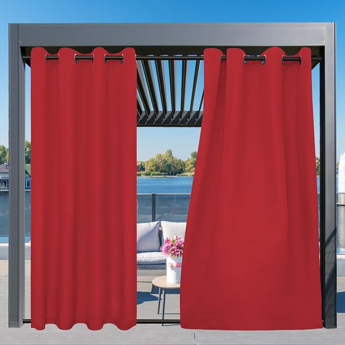 Easy-Going Outdoor Curtains for Patio 1 Panel, 54x96 inch, Weatherproof Privacy - Image 3