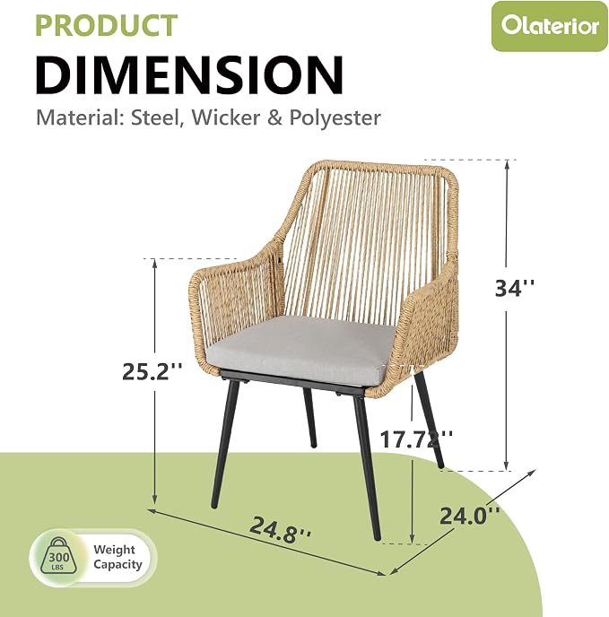 Patio Dining Chairs, Outdoor Dining Chairs - Image 3