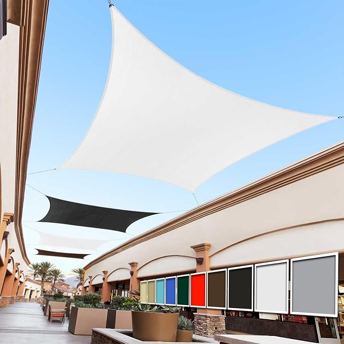 Royal Shade 11' x 16' White Rectangle Square Sun Shade Sail Order to Make by RoyalShade