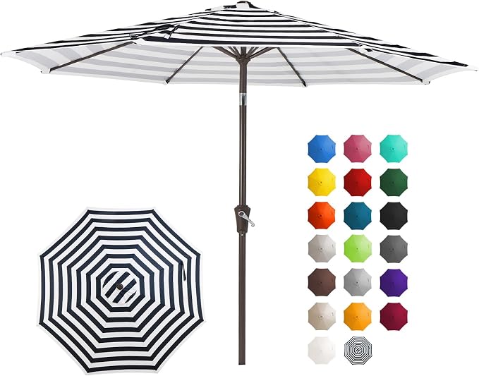 JEAREY 10 ft Outdoor Patio Umbrella w/Tilt and Crank by JEAREYOutdoorsCollection