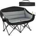 Double Camping Chair Loveseat -2 Person Oversized Padded Outdoor Camp Couch | by PUVASIA