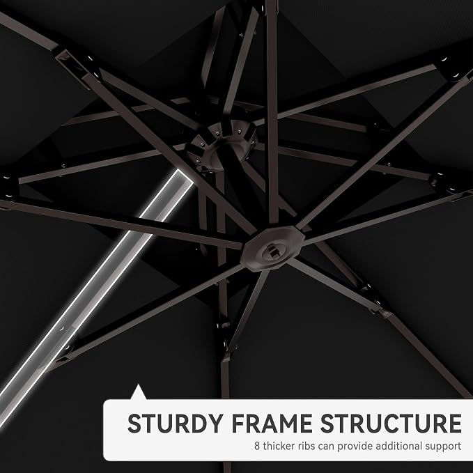 10' X 13' Cantilever Patio Outdoor Umbrella - Image 6