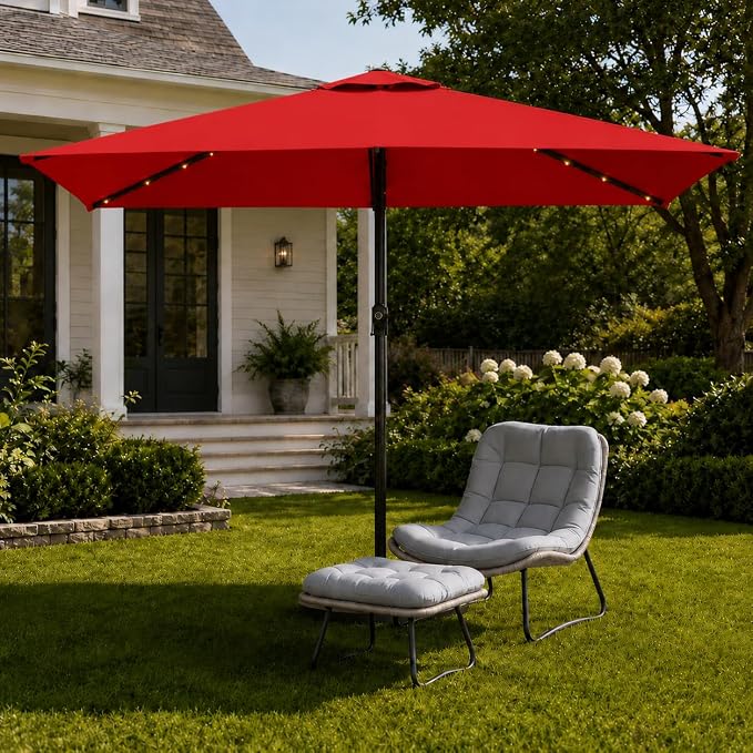 6.5 x 10ft Rectangular Patio Umbrella - Image 9
