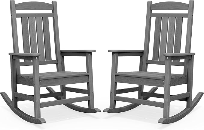 SERWALL Outdoor Rocking Chair Set of 2, Patio Rocking Chair, Porch Rocker by SERWALL