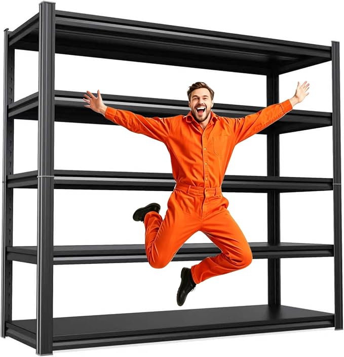 46''W Storage Shelves, Garage Shelving, Adjustable Garage Shelves, Heavy Duty by KORVENA