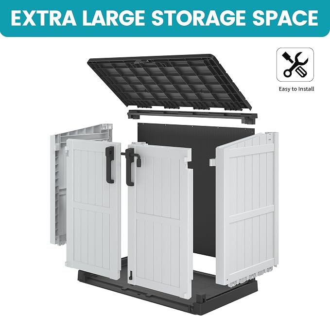 LHBcraft Outdoor Storage Cabinet 36 Cu Ft - Image 3