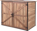 GUTINNEEN Weatherproof Outdoor Trash Can Shed, Outdoor Storage Shed by GUTINNEEN
