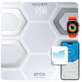 INEVIFIT EROS Bluetooth Body Fat Scale Smart BMI Highly Accurate Digital Bathroom Body Composition Analyzer with Wireless Smartphone APP 400 lbs 11.8 x 11.8 inch (White)