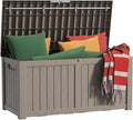 150 Gal Outdoor Storage Box Waterproof UV-Resistant Deck Box | Resin storage bin by EASYUP