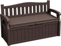 JUMMICO 80 Gallon Resin Outdoor Storage Bench by JUMMICO