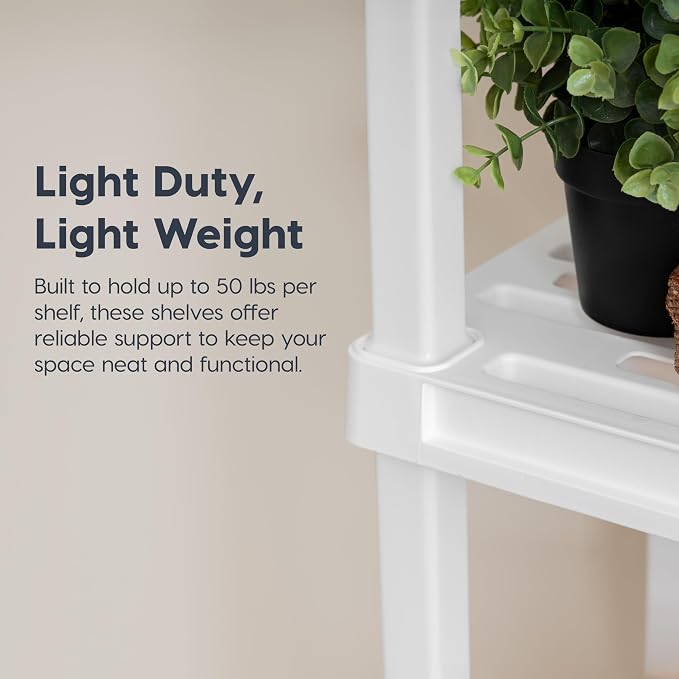 IRIS USA Plastic Storage Shelves |Made in USA| 48"H x 24"W x 12"D - Image 4