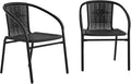 Flash Furniture Modern Rattan Indoor/Outdoor Restaurant Dining Chairs, by FlashFurniture