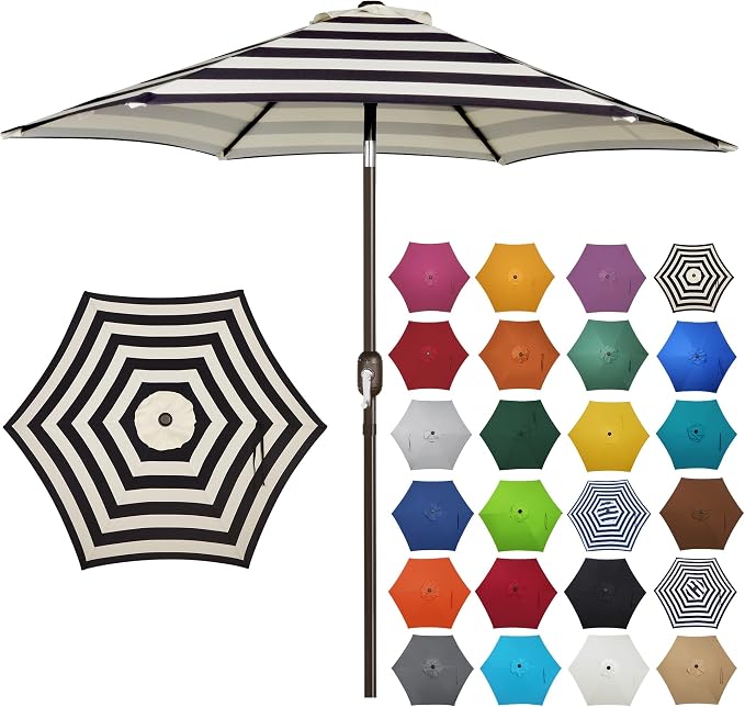 7.5 ft Patio Umbrella, Yard Umbrella, Outdoor Market Umbrella by Blissun