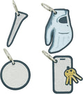 Impact sports Golf Zipper Bag Tags – Set of 4 Fabric Golf-Themed Zipper Pulls – Includes Golf Ball, Glove, Tee, and Phone Tag – Stylish and Functional Golf Bag Accessories