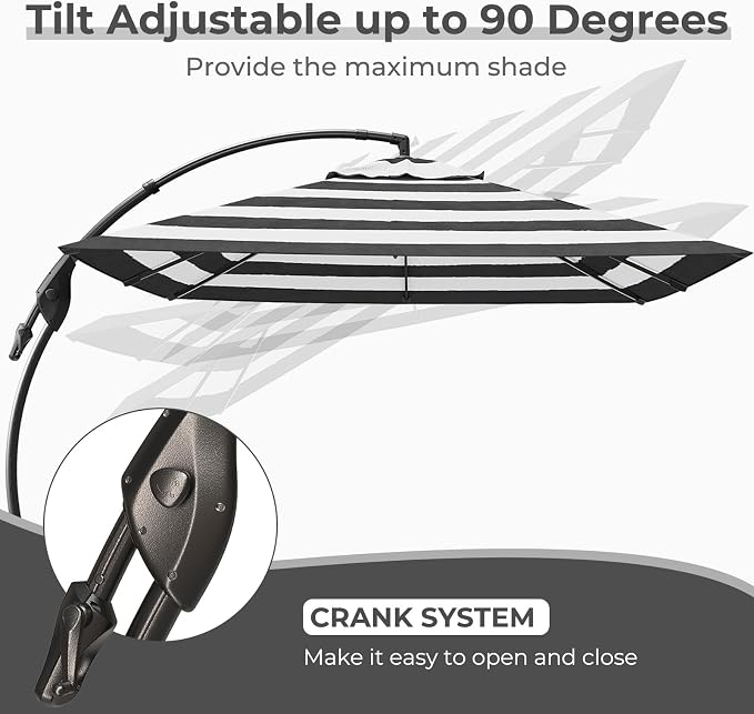 Grand patio 10x10 FT Cantilever Square Umbrella - Image 4