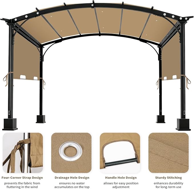 85"x 208" Universal Pergola Shade Cover, Garden Shade Replacement - Image 3