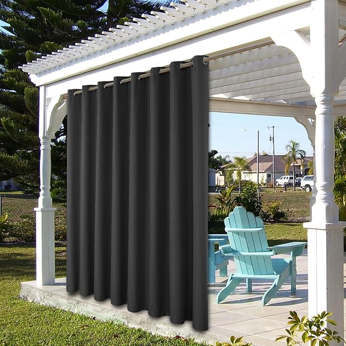 BONZER Outdoor Curtains for Patio Waterproof Thick | Privacy Wide Grommet Light - Image 7
