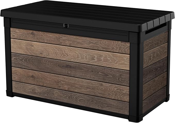 Keter Walnut 100 Gallon Resin Deck Box-Organization and Storage by Unknown
