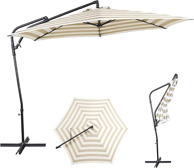 10FT Outdoor Offset Umbrella, Cantilever Patio Umbrella by AEOutdoorUSA