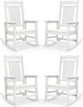 SERWALL Outdoor Rocking Chair Set of 4, Patio Rocking Chair, Porch Rocker by SERWALL