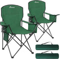 Camping Chairs for Adults, 2 Pack Heavy Duty Folding Chair by Romswi