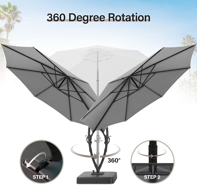 11ft Patio Cantilever Umbrella - Image 4