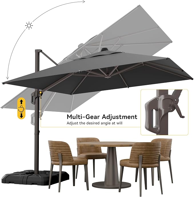 10x10FT Cantilever Outdoor Umbrella - Image 3
