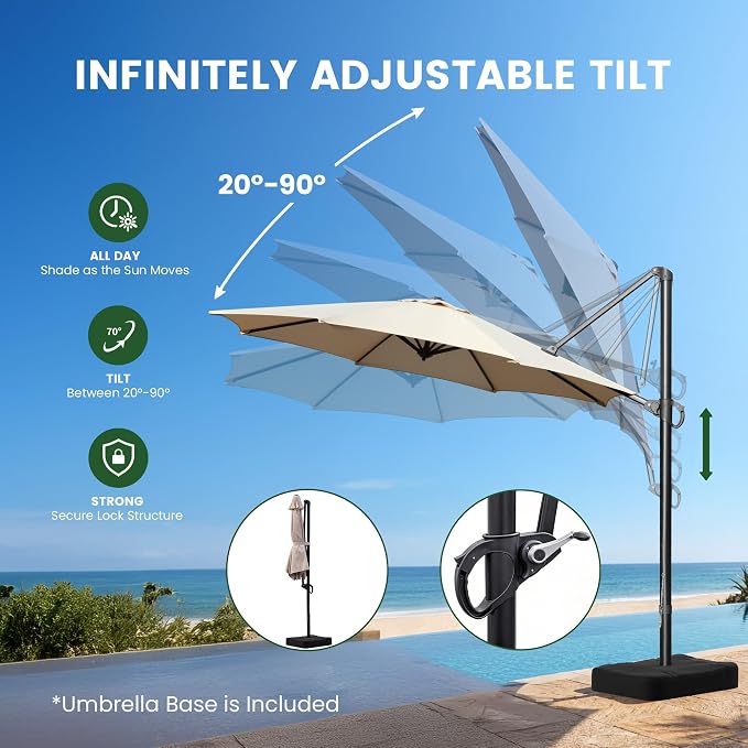 10ft Outdoor Umbrellas for Patio - Image 6