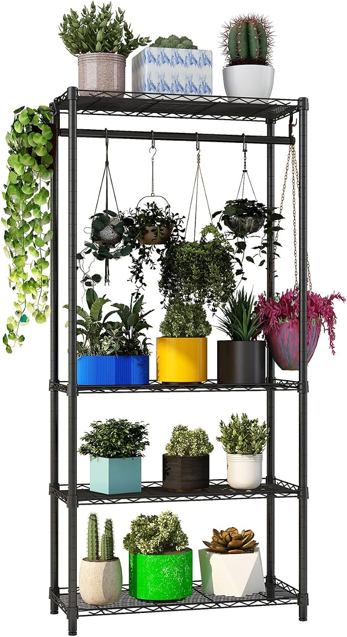 Xiofio Plant Shelf for Indoor Plants Outdoor, Metal Plant Stand, Tier Plant by XIOFIO