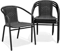 JEAREY Outdoor Patio Rattan Dining Chairs Set of 4, All Weather Stackable by JEAREYOutdoorsCollection