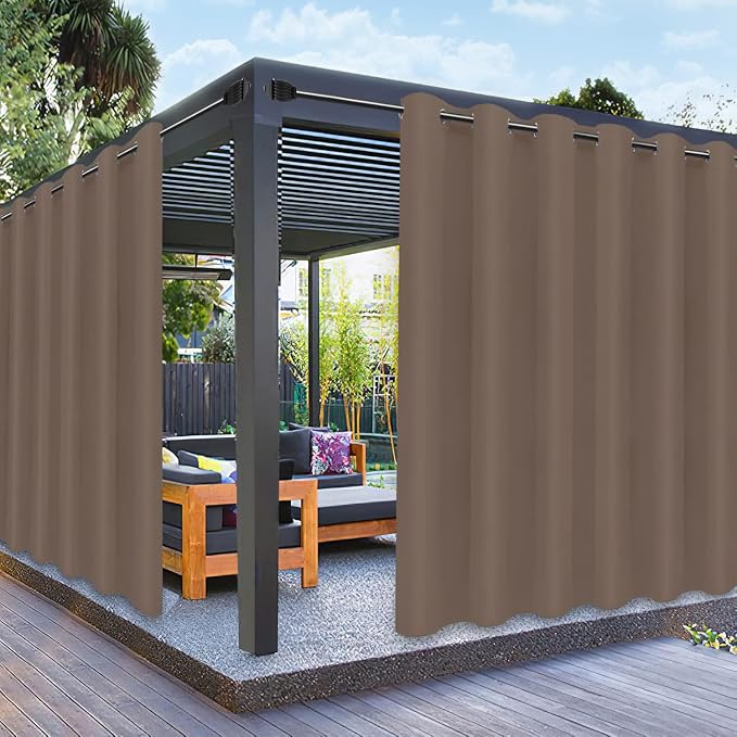 PureFit Outdoor Curtains for Patio Waterproof Weatherproof Outside Curtains | by PureFit