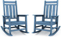 Oversized Outdoor Rocking Chair Set of 2, HDPE Patio Rockers by KINGYES