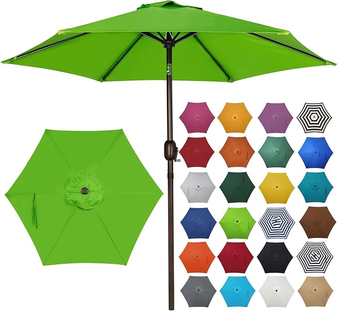 7.5 ft Patio Umbrella, Yard Umbrella, Outdoor Market Umbrella by Blissun