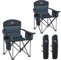 LET'S CAMP Folding Camping Chair Oversized Heavy Duty Padded Outdoor Chair | by LETSCAMP