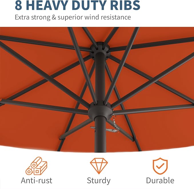 10FT Patio Umbrella, Outdoor Umbrella - Image 4