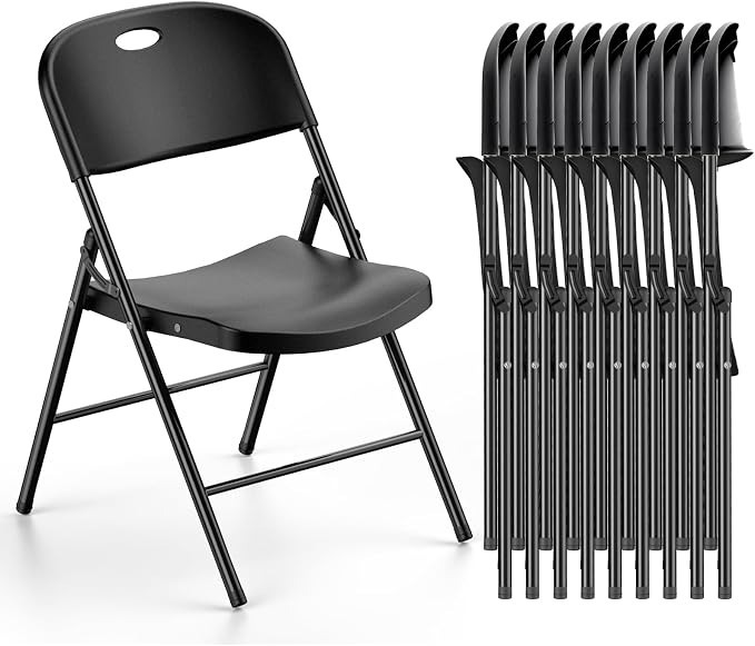 Nazhura 350 Weight Limit Heavy Duty Plastic Folding Chair by NazhuraGoodCompanionAtHome