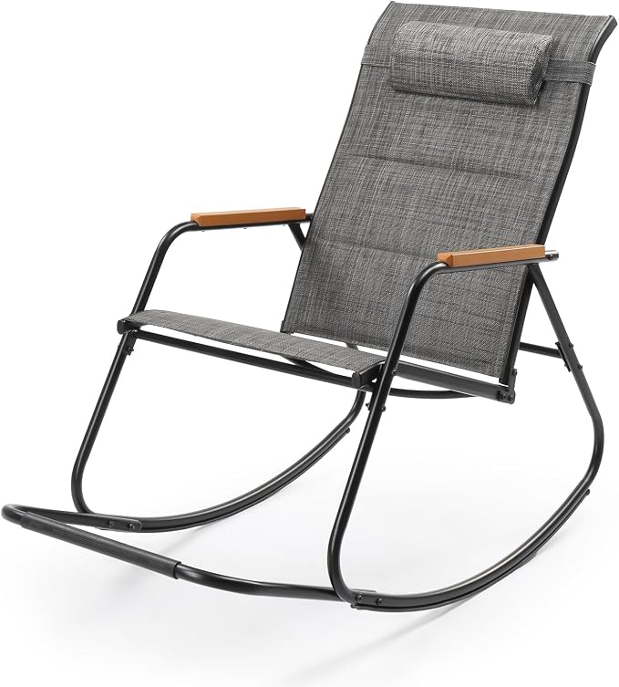 VINGLI Outdoor Rocking Chair, Textilene Mesh Patio Rocker, Outdoor Rocker by VINGLI